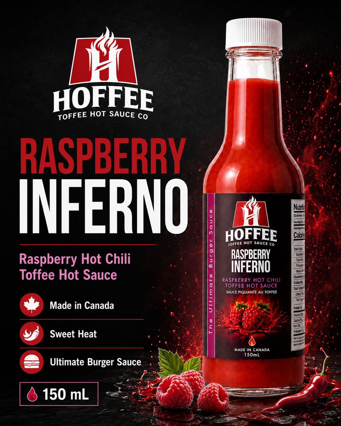 Raspberry Inferno Toffee Hot Sauce