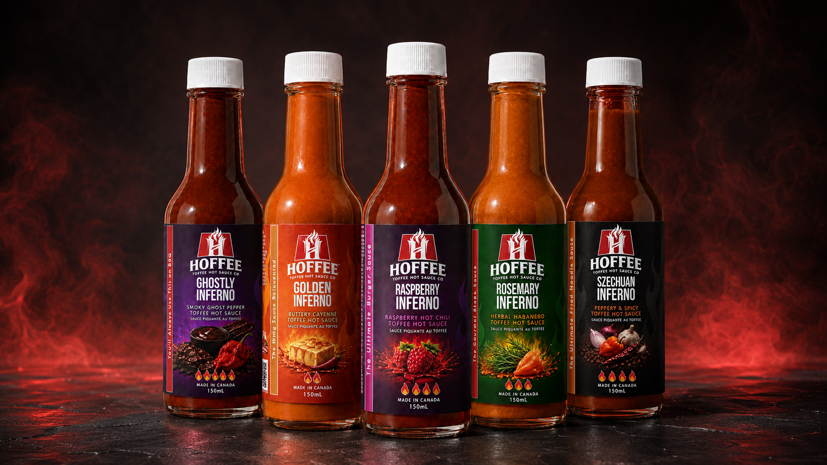 HOFFEE 5-pack with all five Inferno flavors